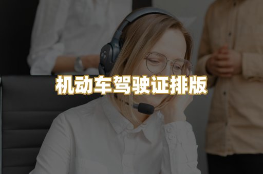 机动车驾驶证排版